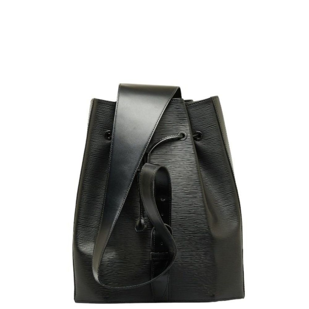 Louis Vuitton Black Leather Backpack Bag (Pre-Owned)